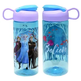 Disney Frozen 2 Kids Water Drinking Bottle, Made of Plastic, Leak-Proof Water Bottle (Elsa & Anna, 16 oz, BPA-Free) Random Style