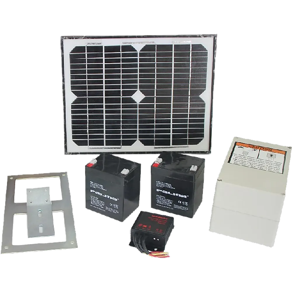 Durable Solar Dual Gate Opener Kit with Remotes, 1000KG