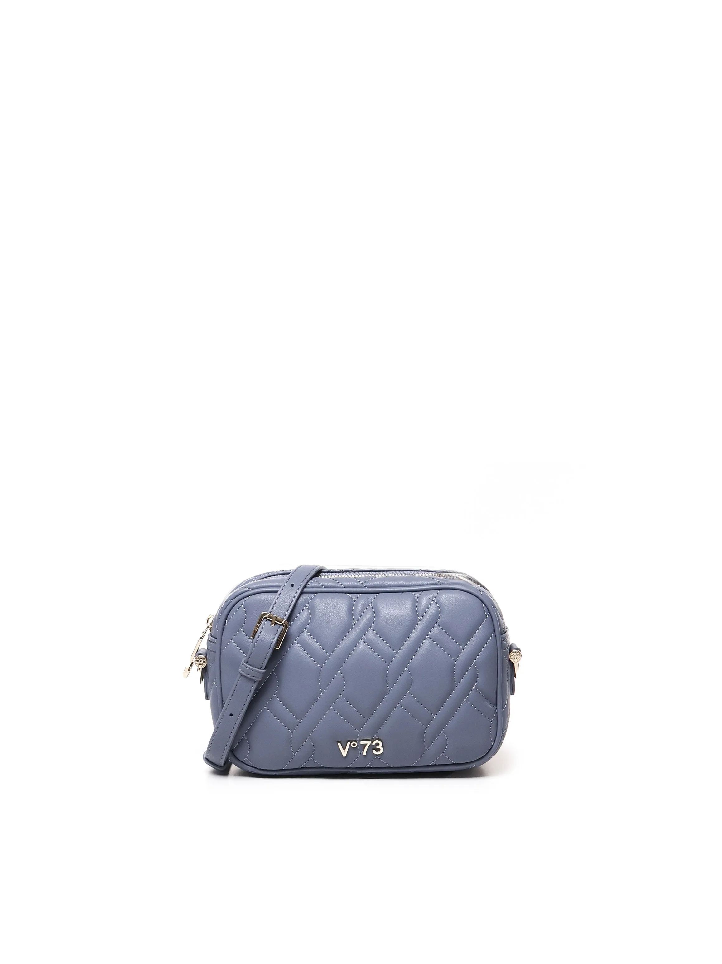 Dusty Blue Eco-Leather Shoulder Bag