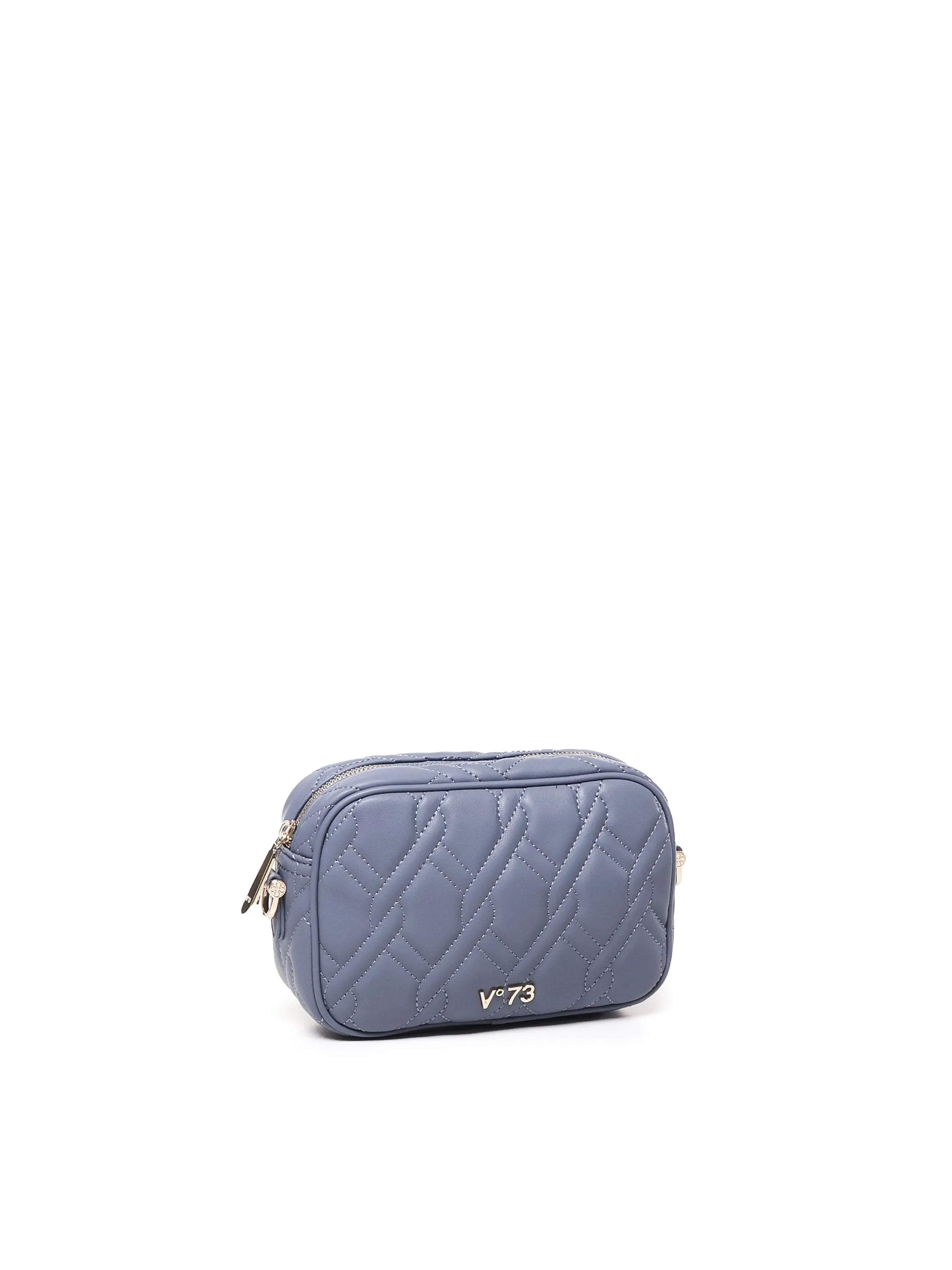 Dusty Blue Eco-Leather Shoulder Bag