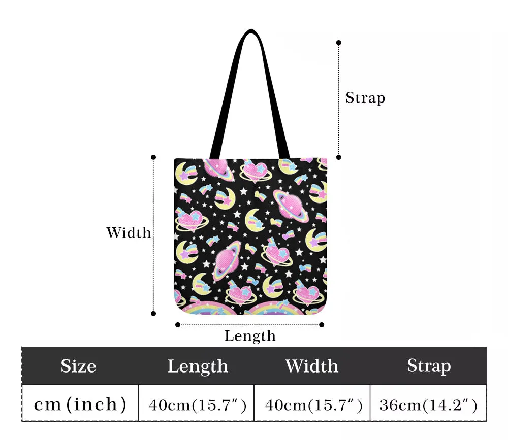 Electric Star Wave White Canvas Tote Bag