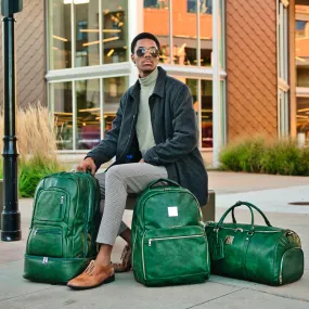 Emerald Green Luciano Leather 3 Bag Set