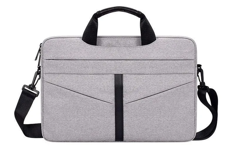 Executive Men's Zipper Designed Business Laptop Bag-Grey