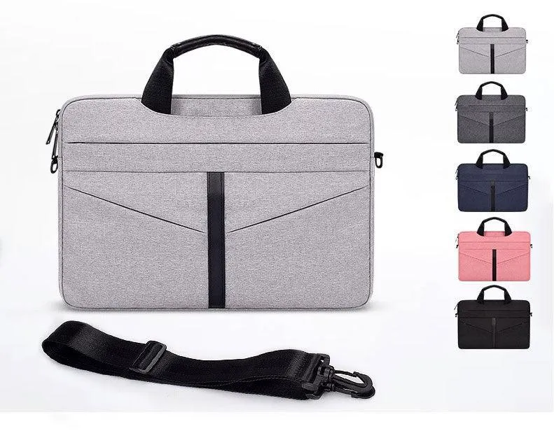 Executive Men's Zipper Designed Business Laptop Bag-Grey