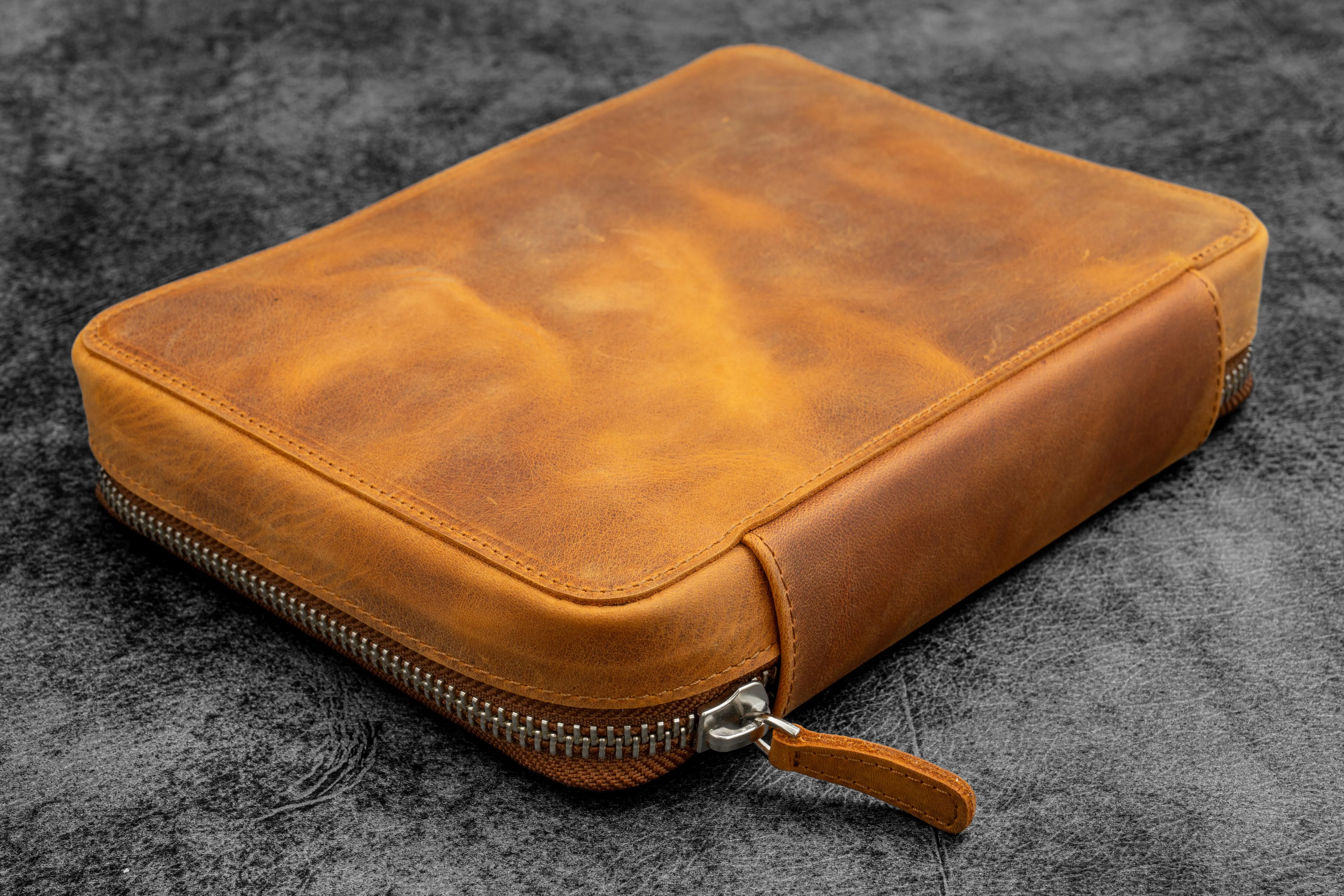 Expansi-Folio  Leather Wide A5 Zip Folio - C.H. Brown