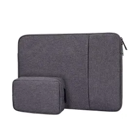 Exquisite 2in1 Sleek And Stylish Padded Inner Designed Laptop Sleeve-Grey