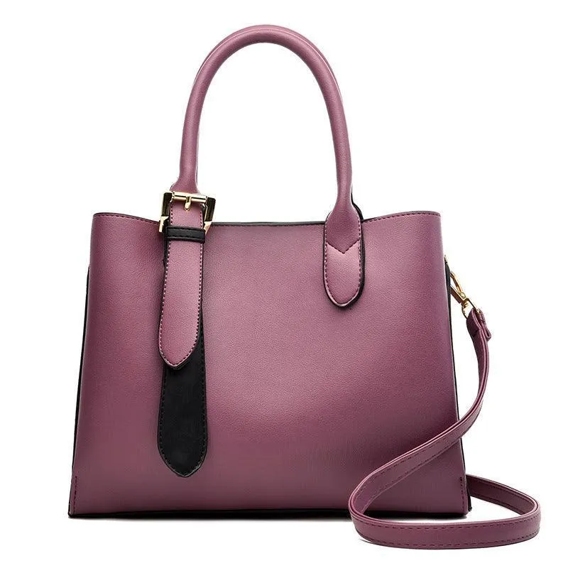 Fashion Casual Solid Color Messenger Handbag For Ladies