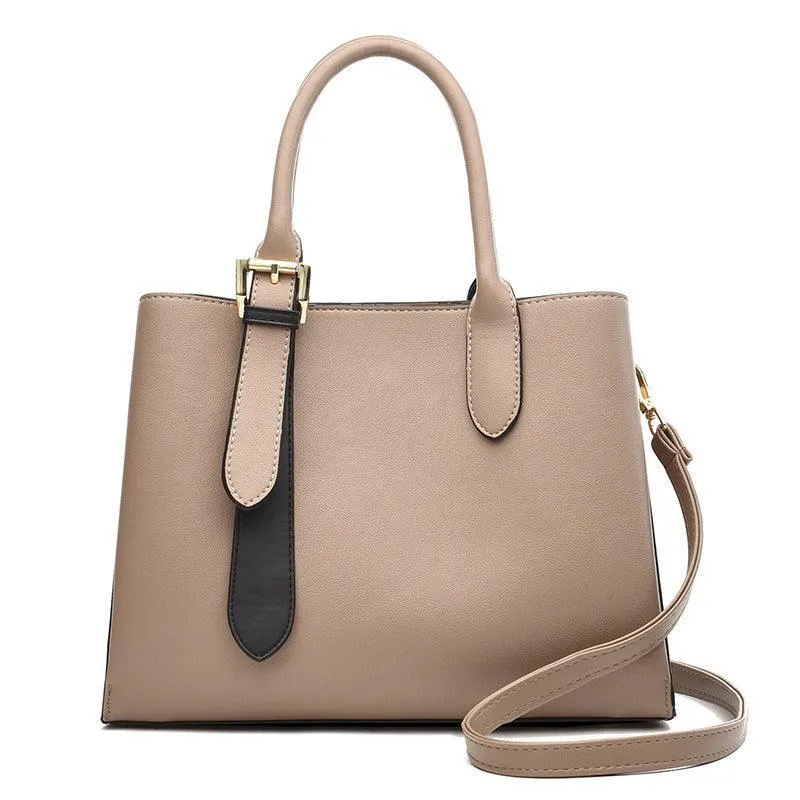 Fashion Casual Solid Color Messenger Handbag For Ladies