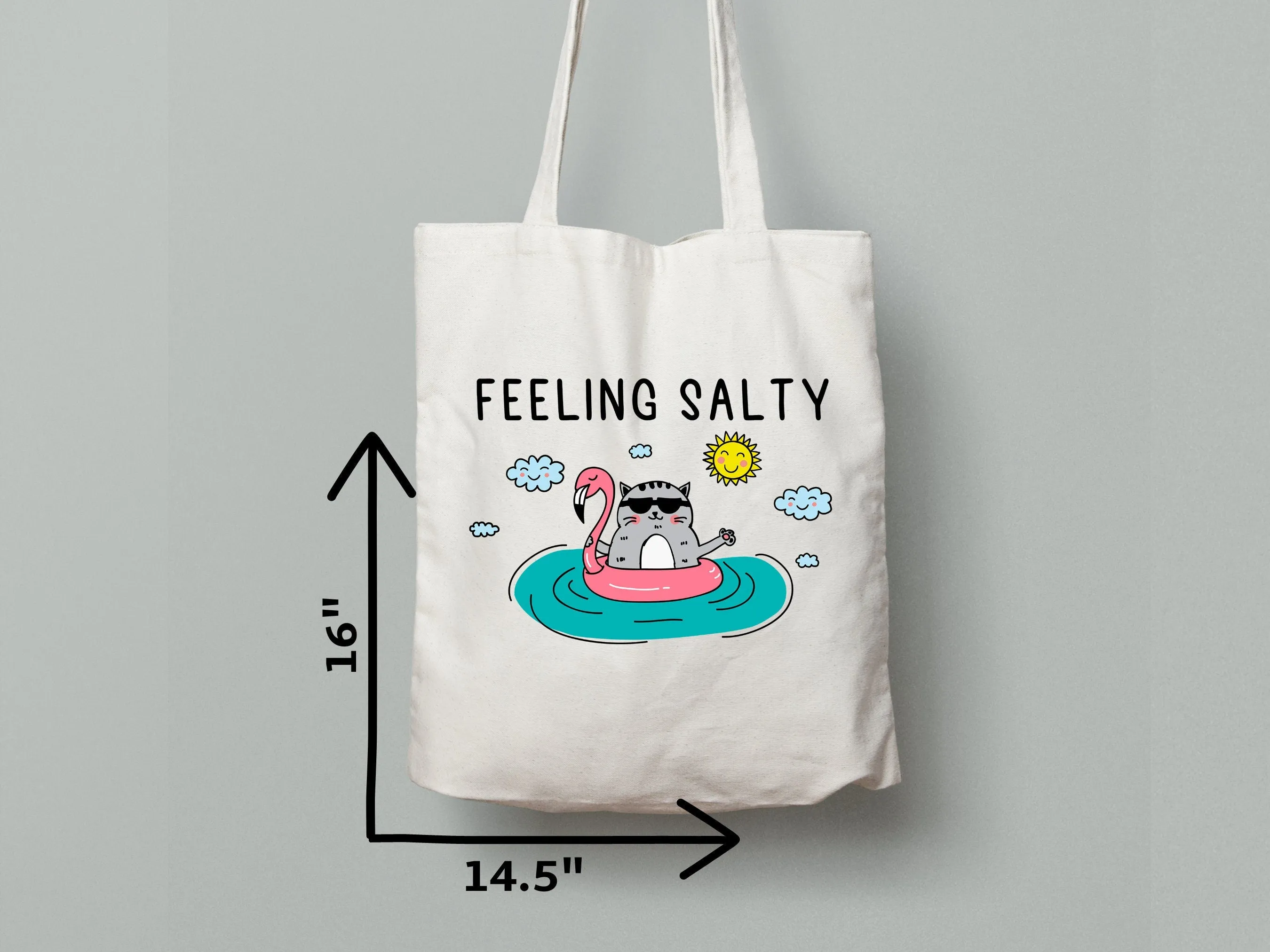 Feeling Salty Cat Tote Bag