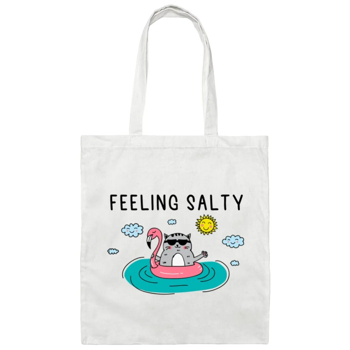 Feeling Salty Cat Tote Bag