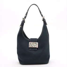 Fendi Canvas Mamma Baguette Shoulder bag Navy Blue 26686 #2611