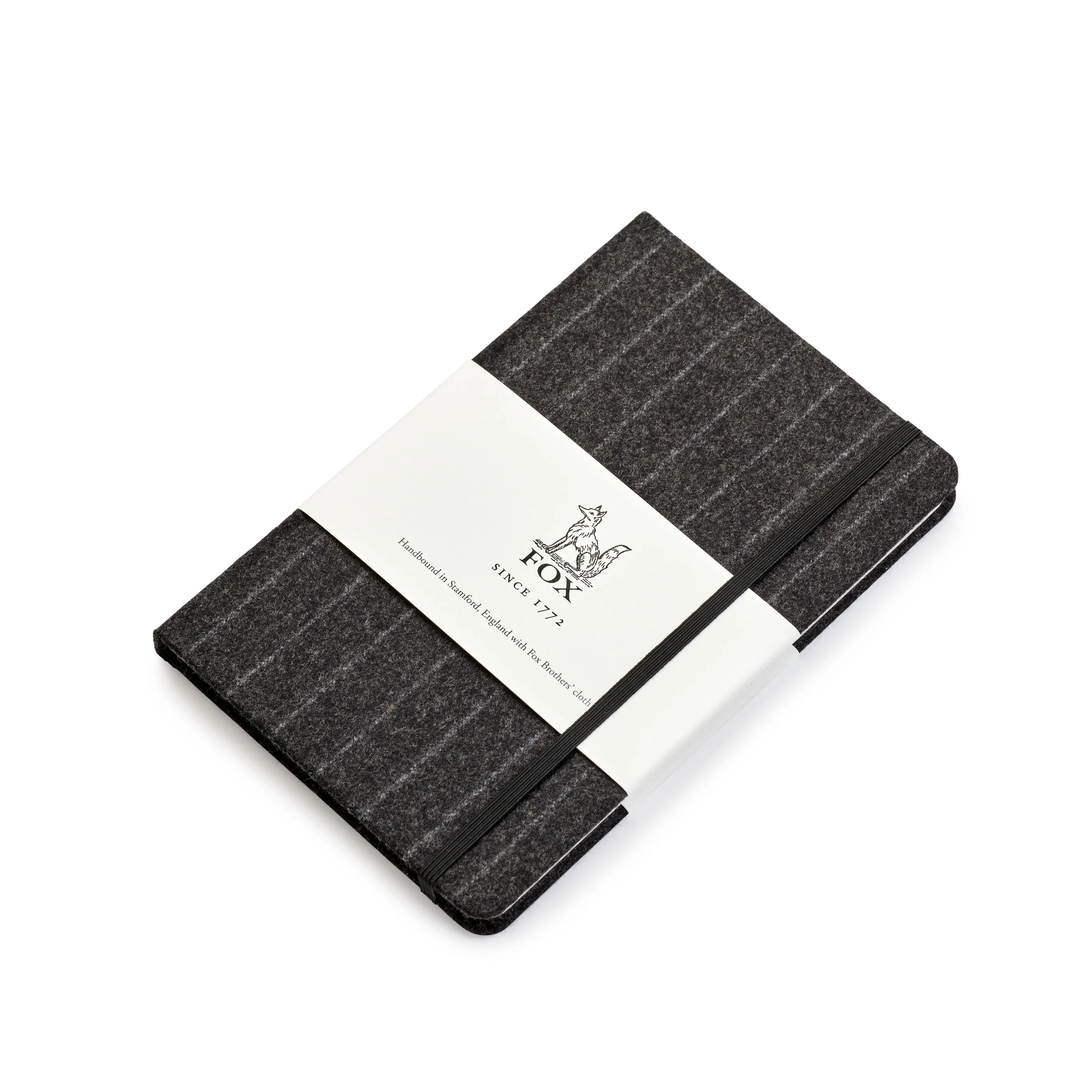 Fox Grey Chalk Stripe Medium Notebook