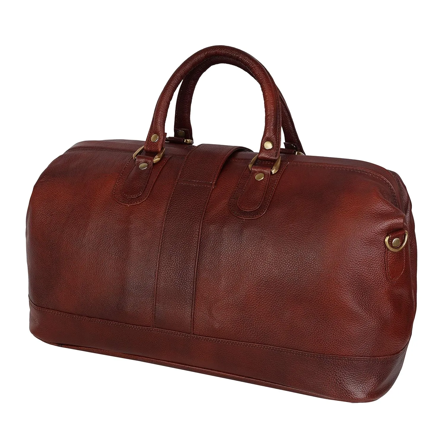 Full Grain Genuine Leather Classic Duffle Bag DB02