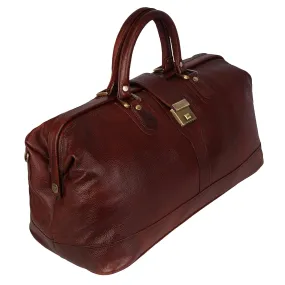 Full Grain Genuine Leather Classic Duffle Bag DB02