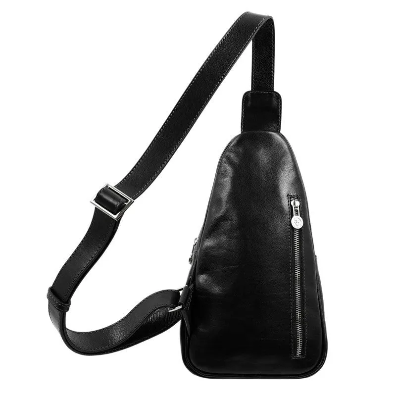 Full Grain Italian Leather Cross Body Bag - Catch-22