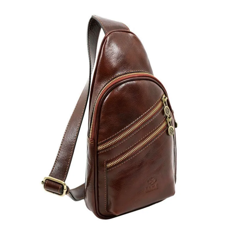 Full Grain Italian Leather Cross Body Bag - Catch-22