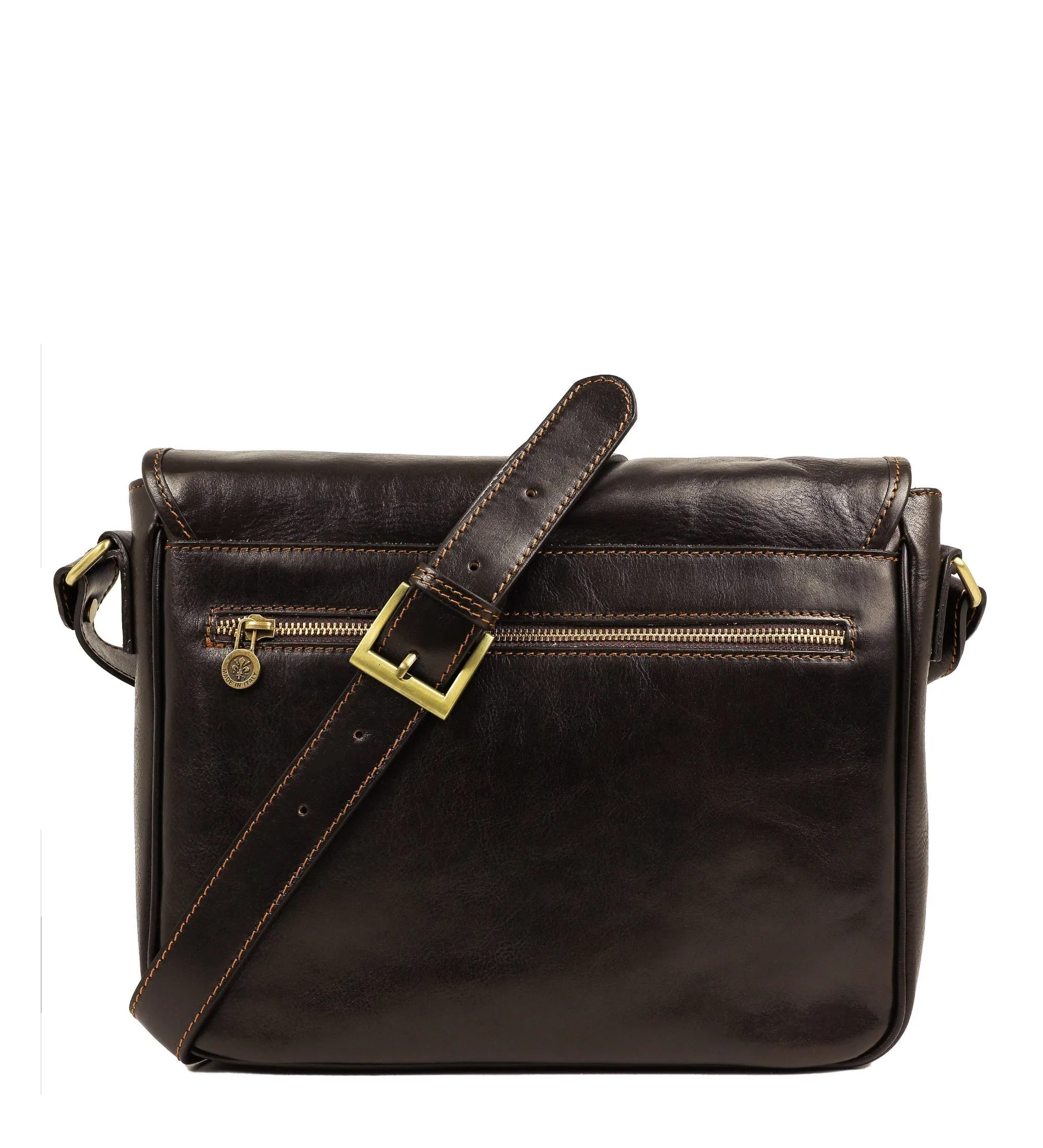 Full Grain Italian Leather Messenger Bag – The Stranger