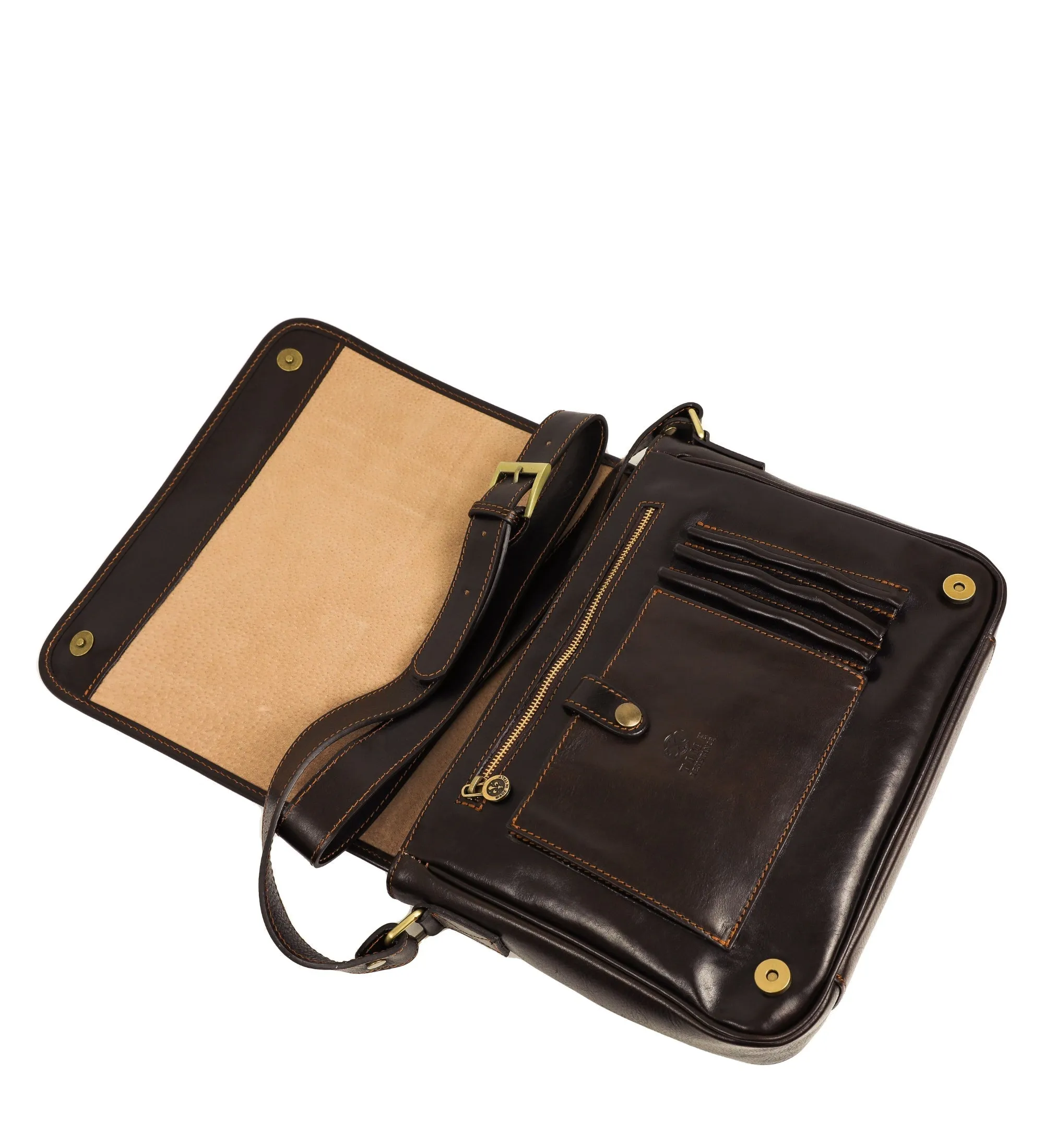 Full Grain Italian Leather Messenger Bag – The Stranger