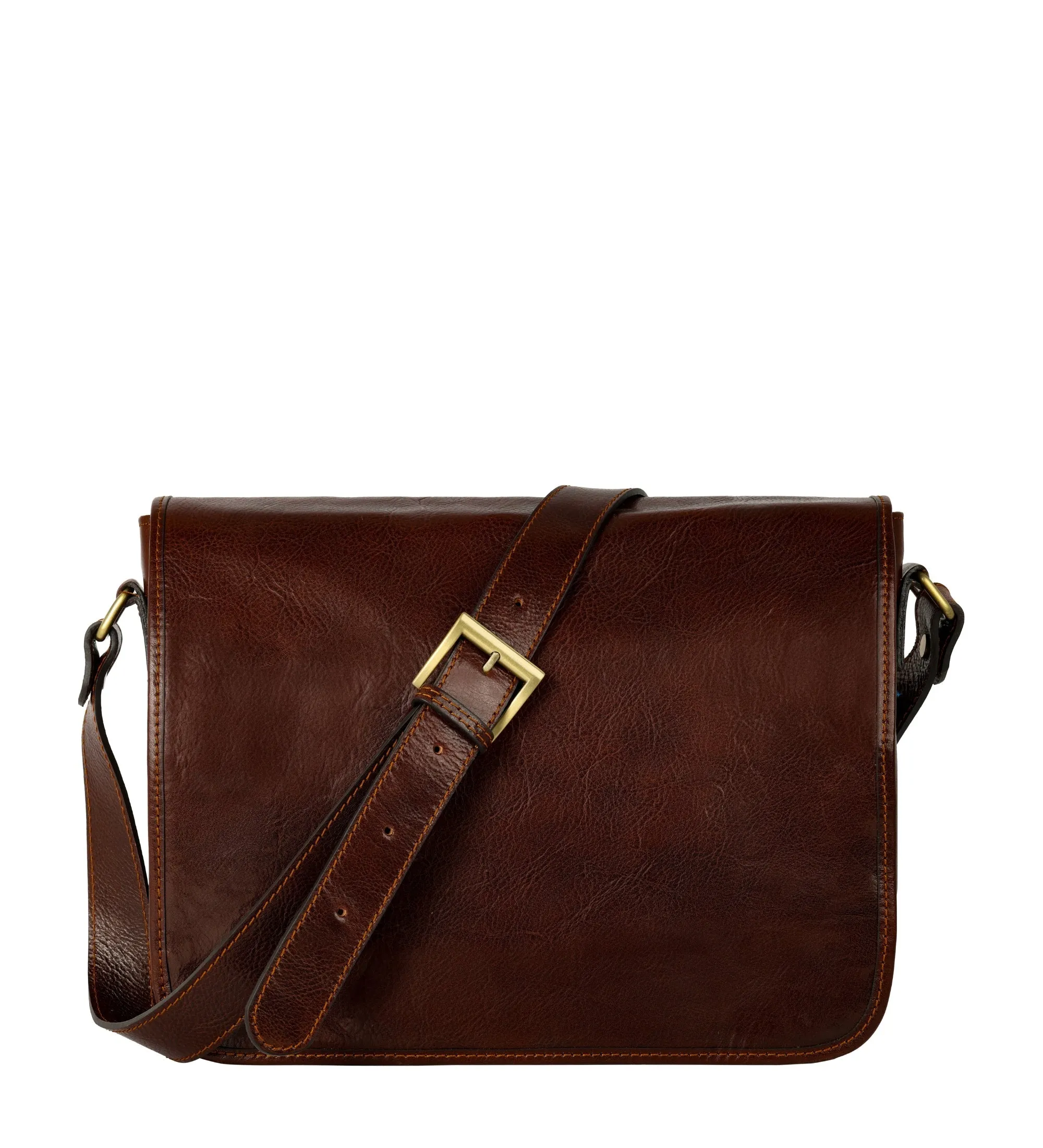 Full Grain Italian Leather Messenger Bag – The Stranger