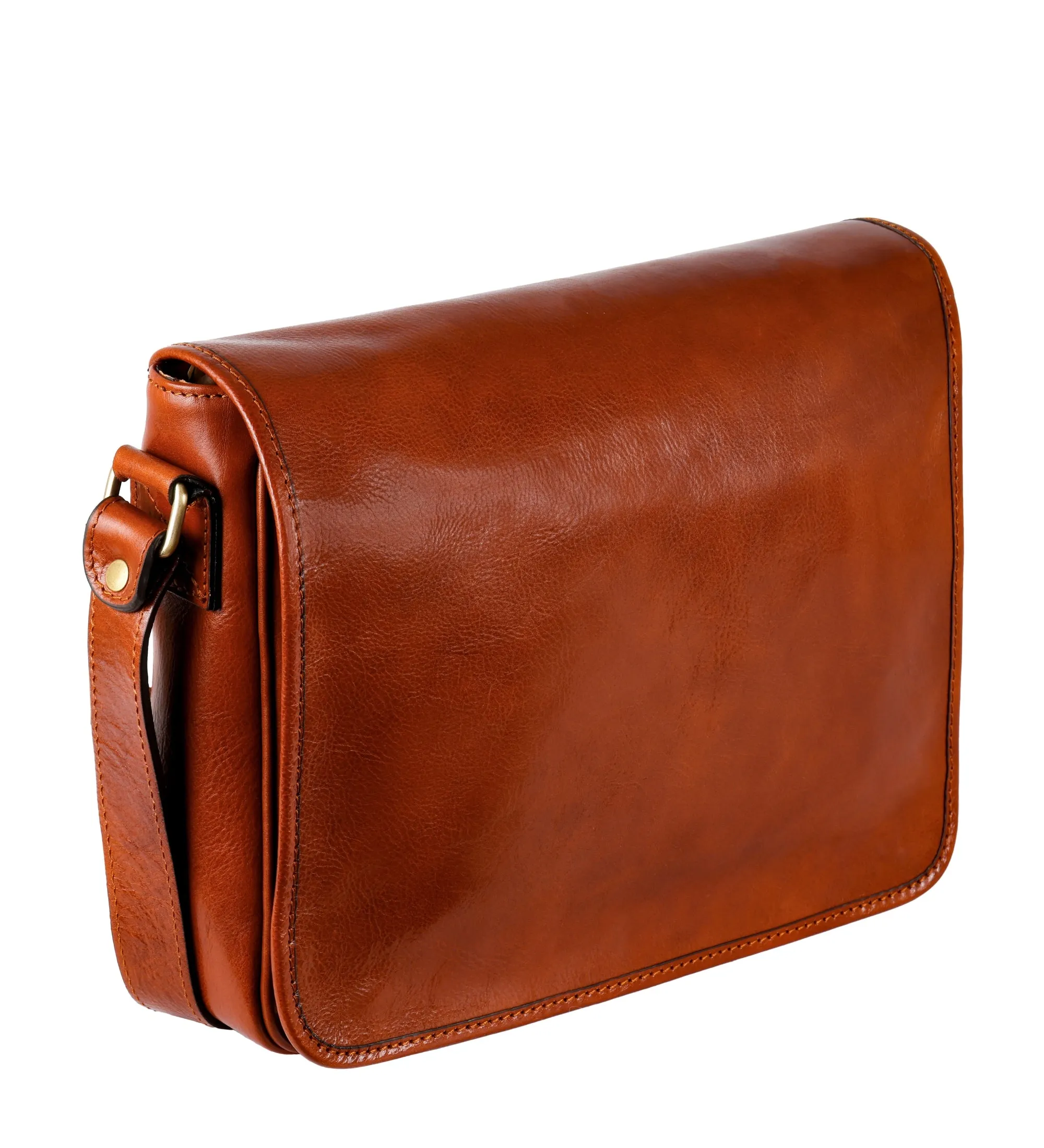 Full Grain Italian Leather Messenger Bag – The Stranger