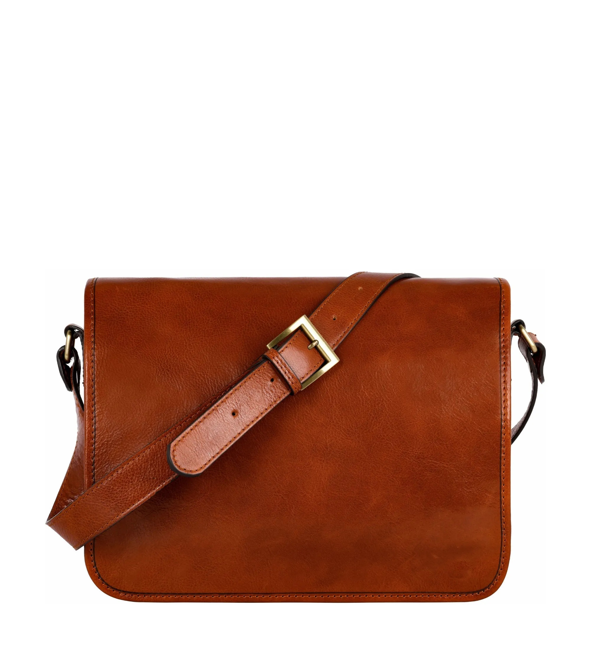 Full Grain Italian Leather Messenger Bag – The Stranger