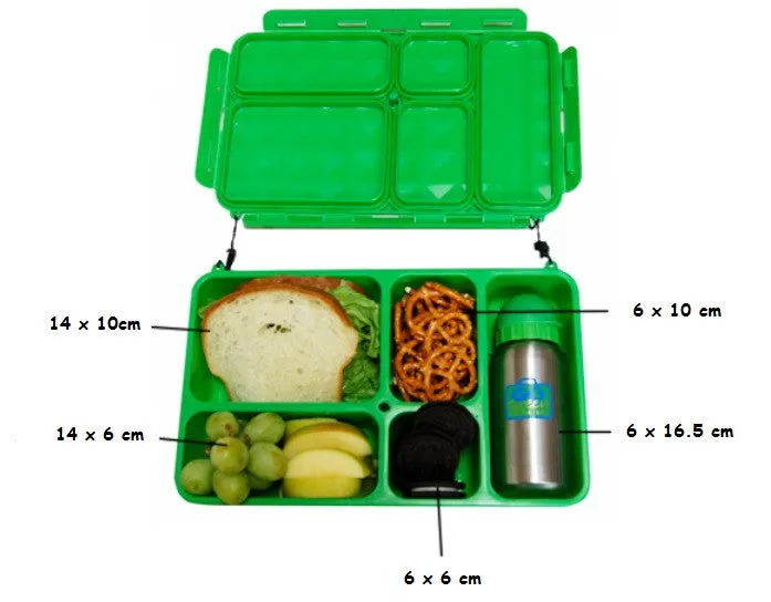 Go Green Lunch Box - Zig Zag with Purple Box