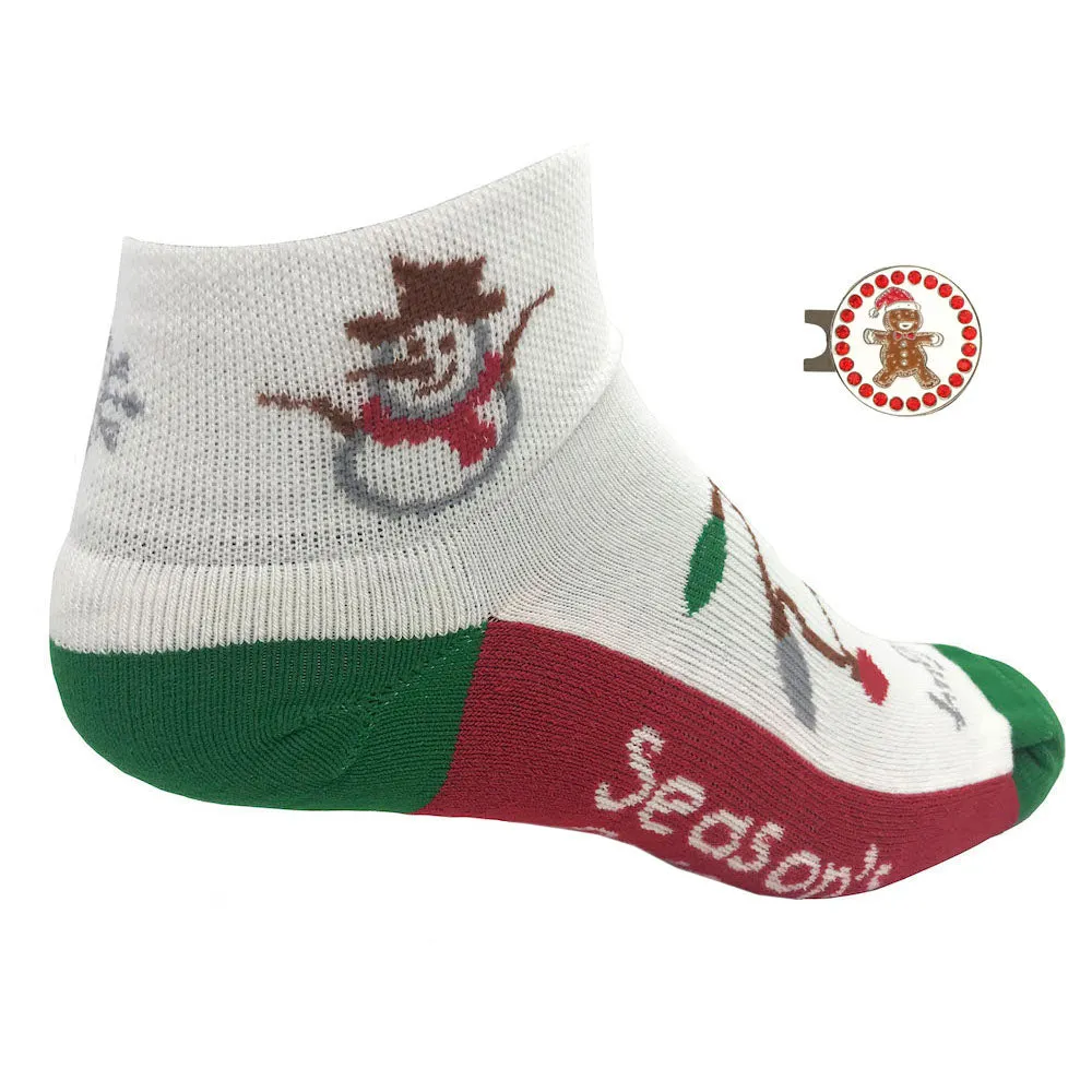 Holiday Women's Golf Sock With Ball Marker