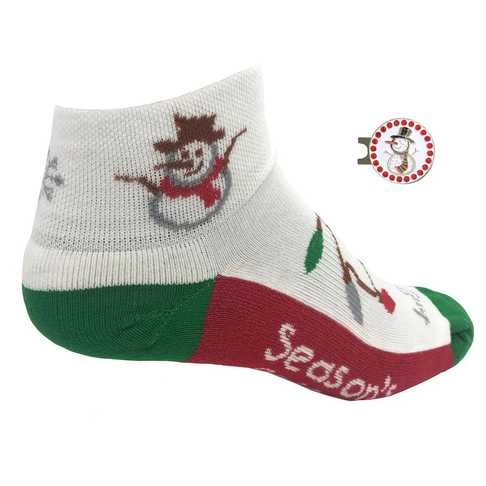 Holiday Women's Golf Sock With Ball Marker