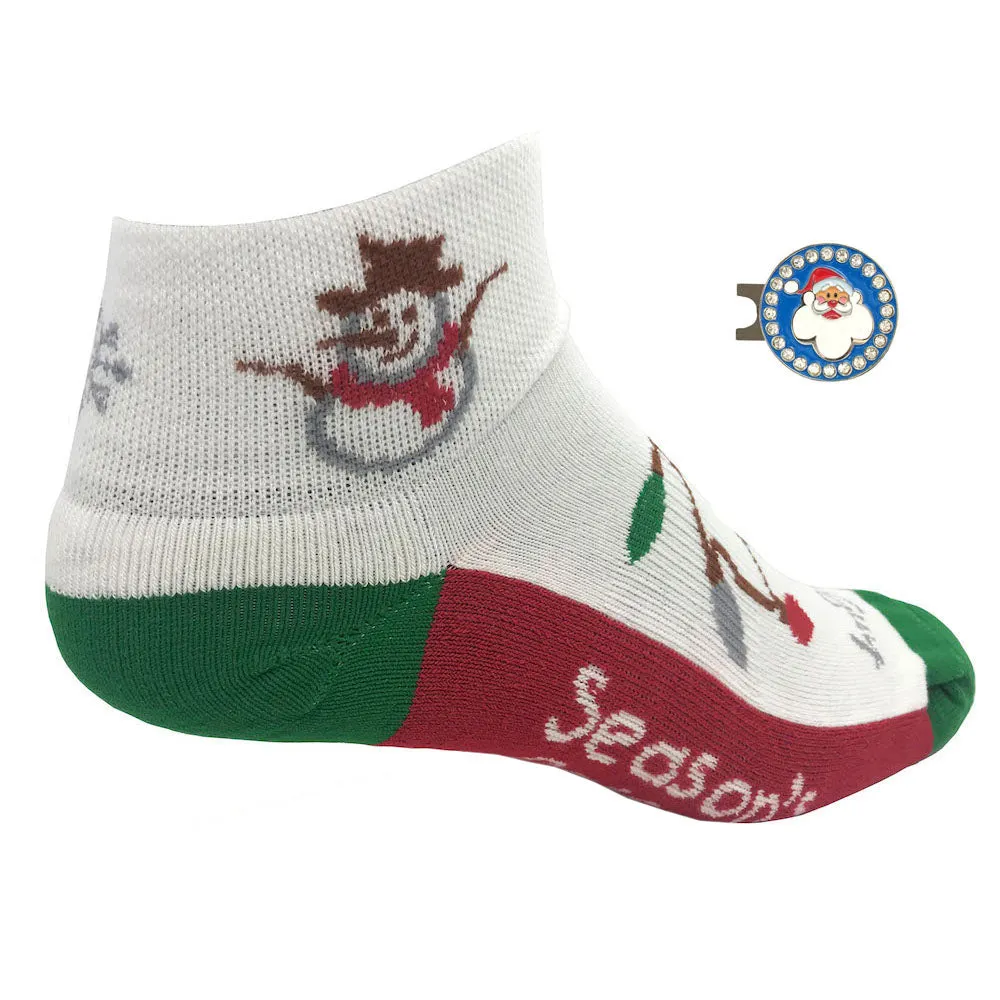 Holiday Women's Golf Sock With Ball Marker