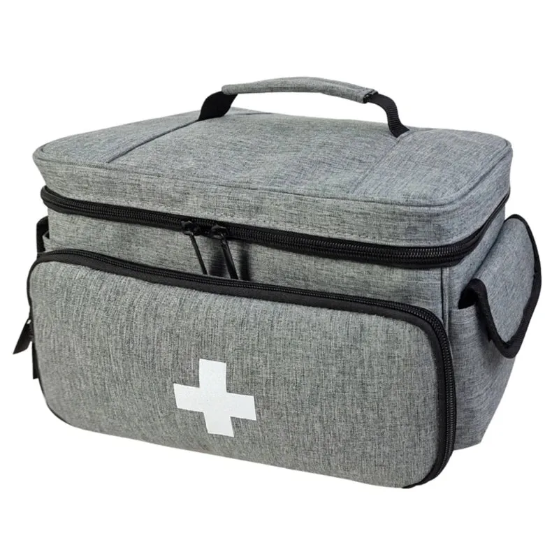 Home Family First Aid Kit Bag Large Capacity Medicine Organizer Box Storage Bag Travel Survival Emergency Empty Portable Home F