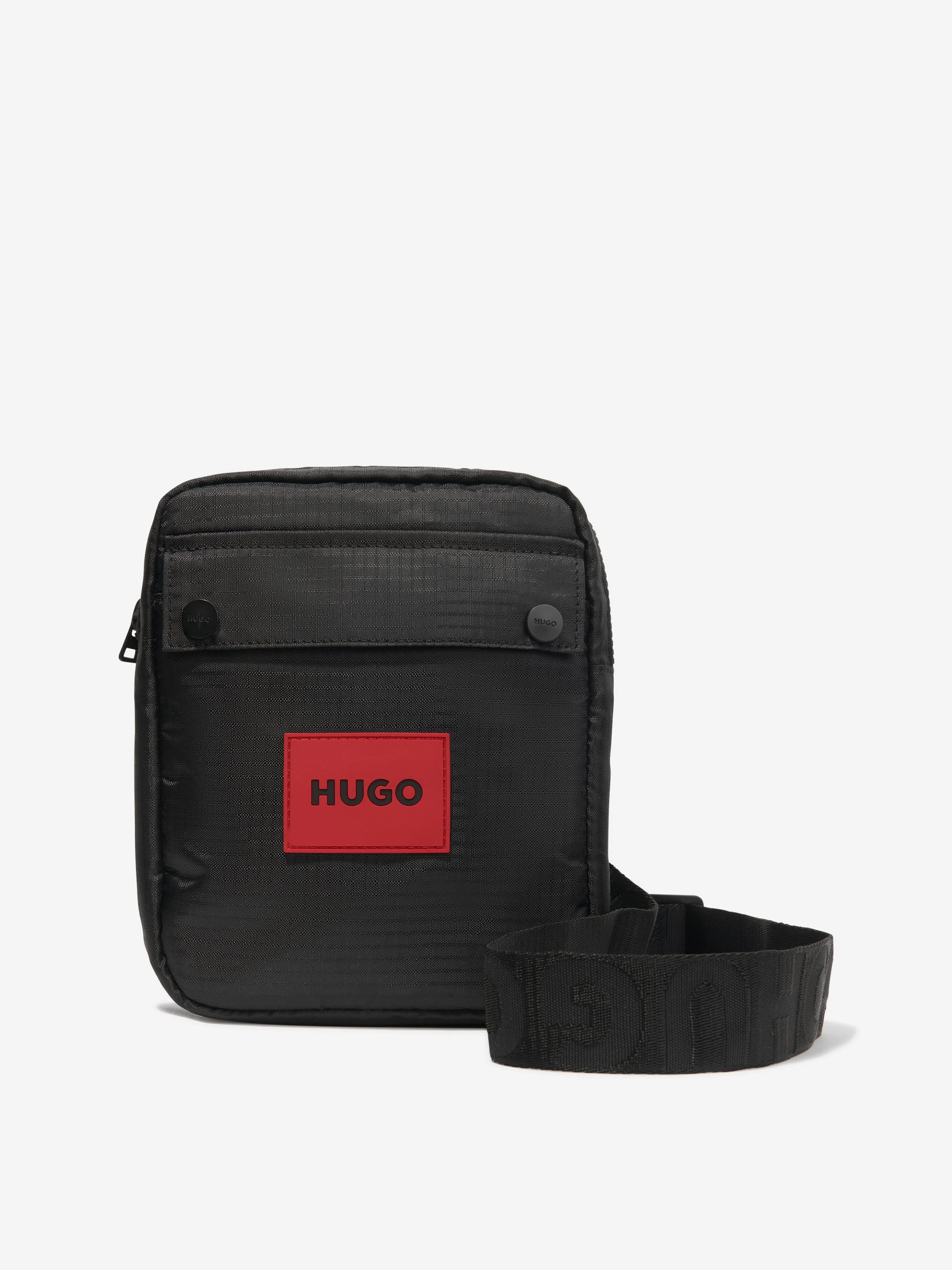 Hugo Boys Logo Messenger Bag in Black