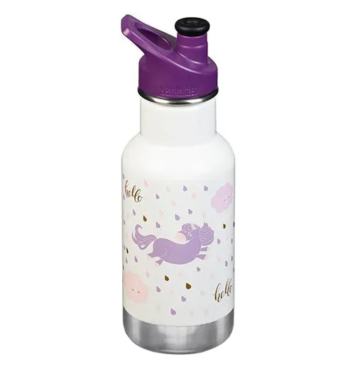 Insulated Water Bottle with Sport Cap, "Kid Classic" 12 Ounce