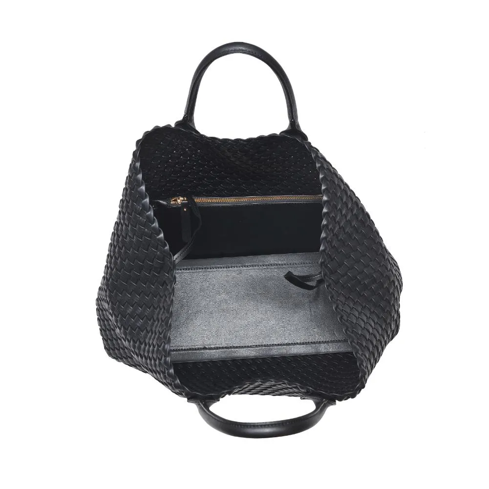 Ithaca Woven Intrecciato Vegan Leather Tote Bag