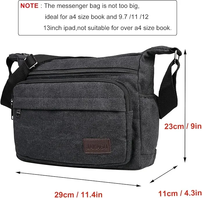 JAKAGO Messenger Shoulder Bag ,Casual Lightweight Bag for Outdoor Fishing Camping Hiking Travel Working Daily Use