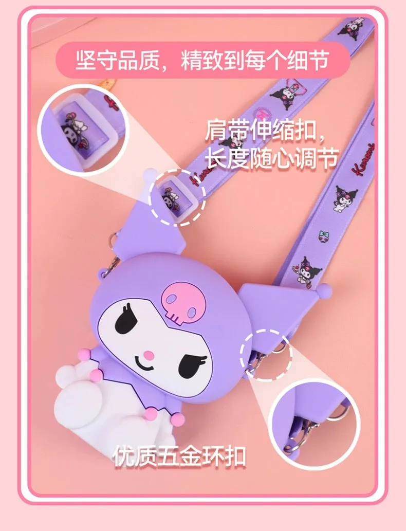 Japan Sanrio Silicone 3D Sit Pose Shoulder Bag | My Melody Kuromi -  Kawaii Bag Birthday Girlfriend Children Gift