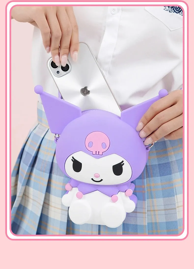 Japan Sanrio Silicone 3D Sit Pose Shoulder Bag | My Melody Kuromi -  Kawaii Bag Birthday Girlfriend Children Gift