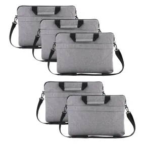 Kuber Industries Laptop Bag|Oxford Foam Padded Compartment|Detachable Strap Shoulder Bag|Laptop Bag For Men & Women|Compatible With 13”,14”,15” Devices|Grey (Pack Of 3)