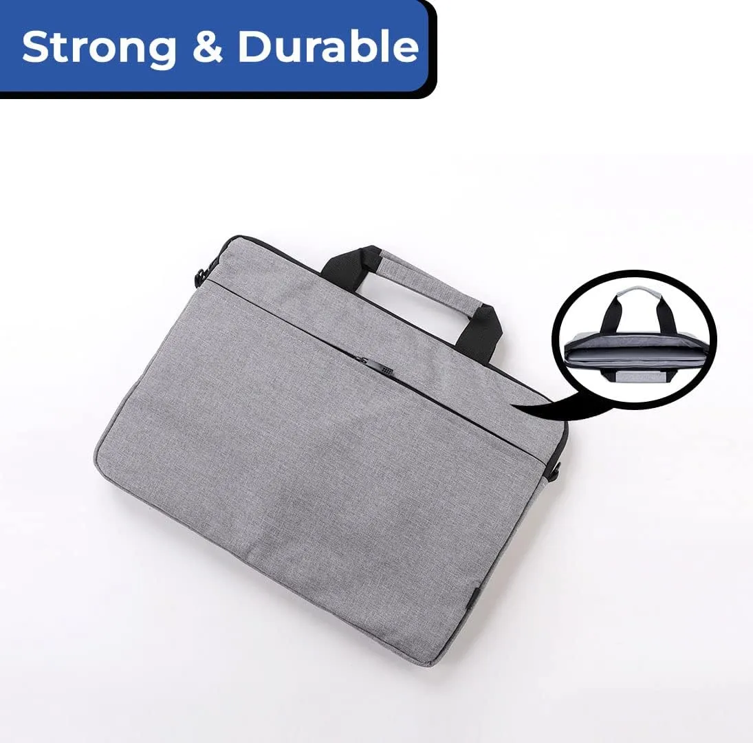 Kuber Industries Laptop Bag|Oxford Foam Padded Compartment|Detachable Strap Shoulder Bag|Laptop Bag For Men & Women|Compatible With 13”,14”,15” Devices|Grey (Pack Of 3)