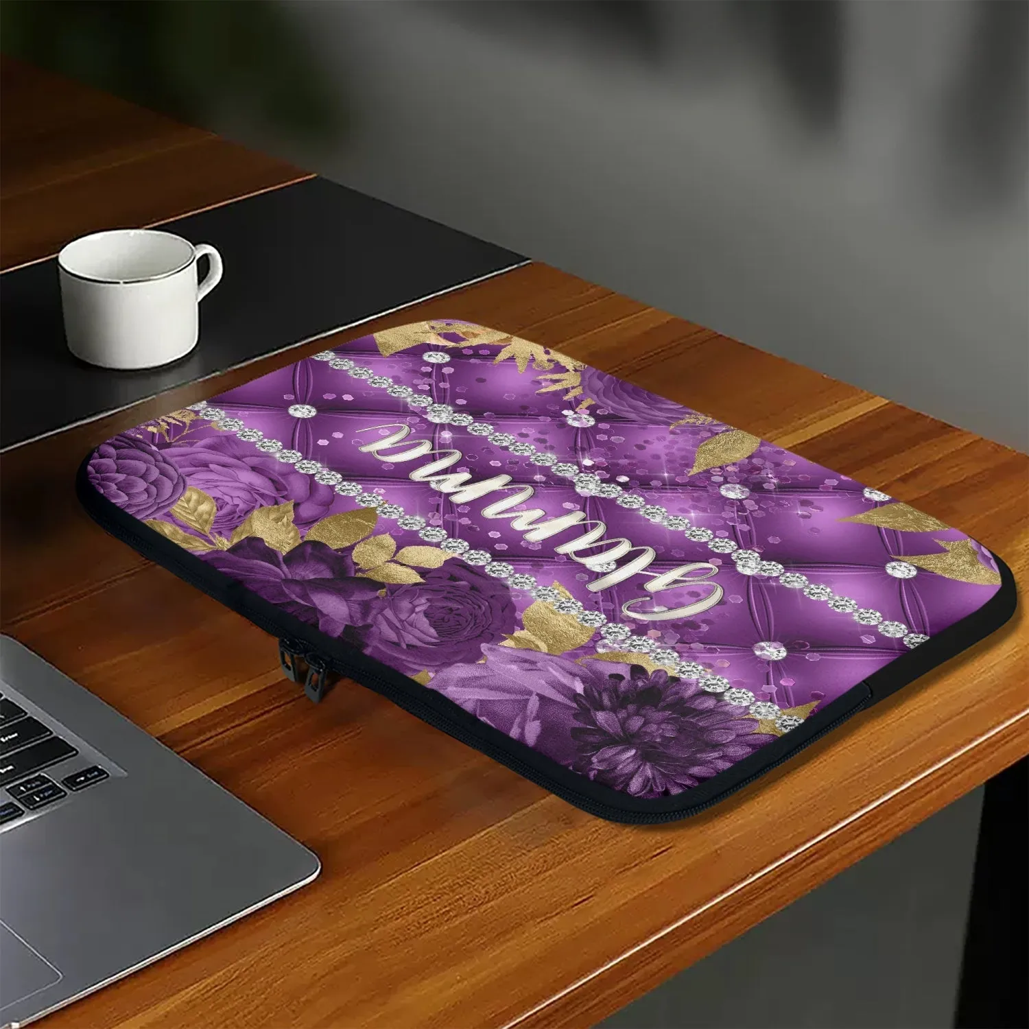 Laptop Sleeve - without handles - Purple Floral - Glamma