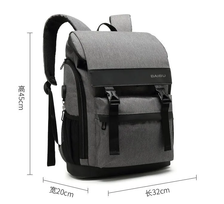 Large Capacity Multi-pocket Outdoor Backpack-Grey