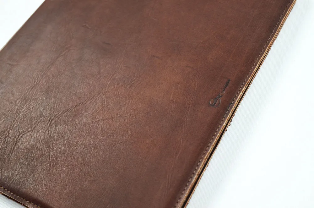 Leather Chemistry Notebook Sleeve: 'Shears'