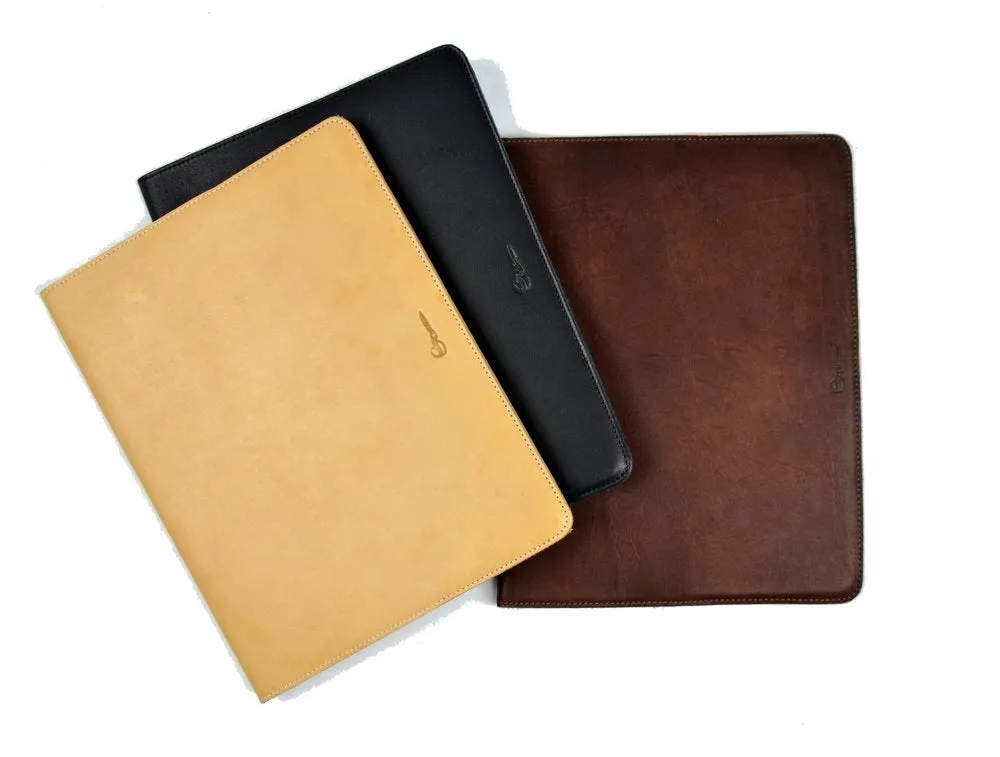 Leather Chemistry Notebook Sleeve: 'Shears'