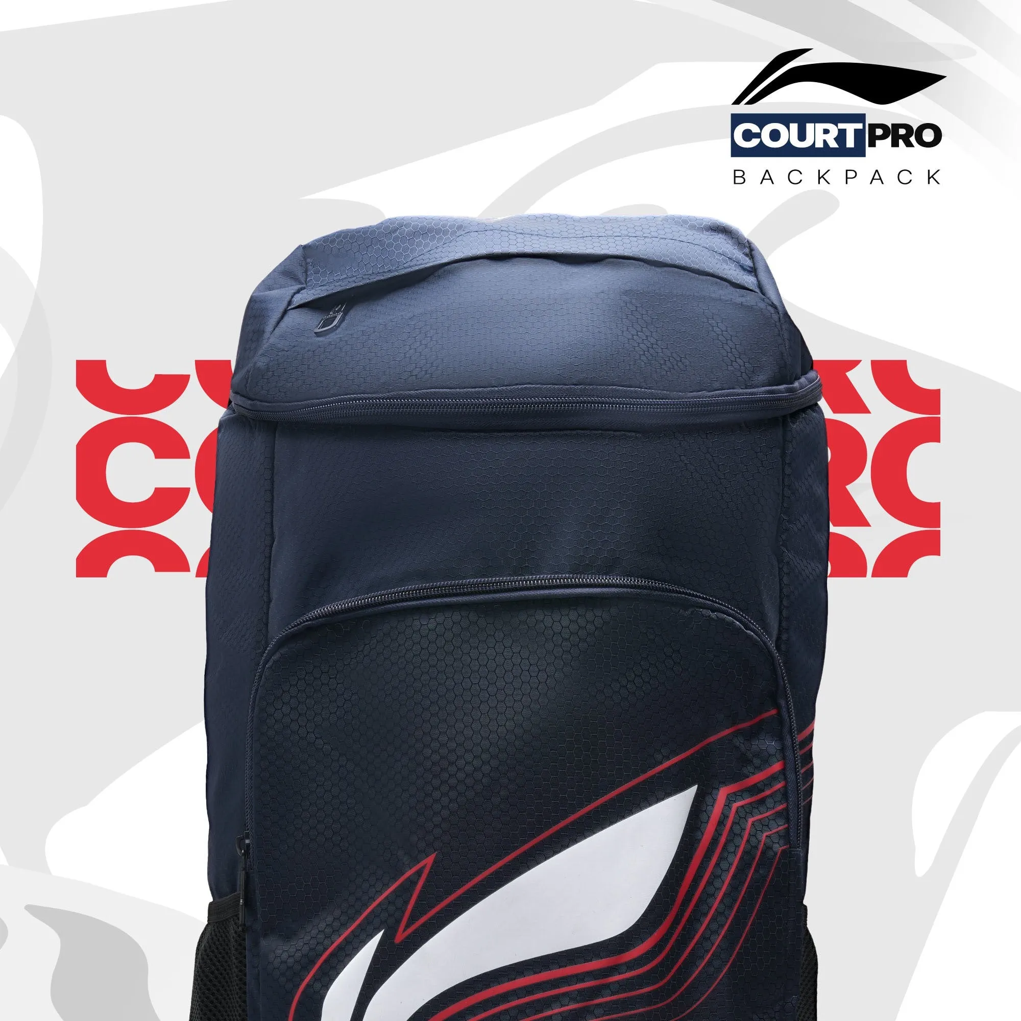 Li-Ning Court Pro Backpack Badminton Kit Bag (Navy) (Size - L/50 L)