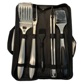 Lifespace Premium Heavy Duty 5 piece Grill Tool Set with Carry Storage Bag