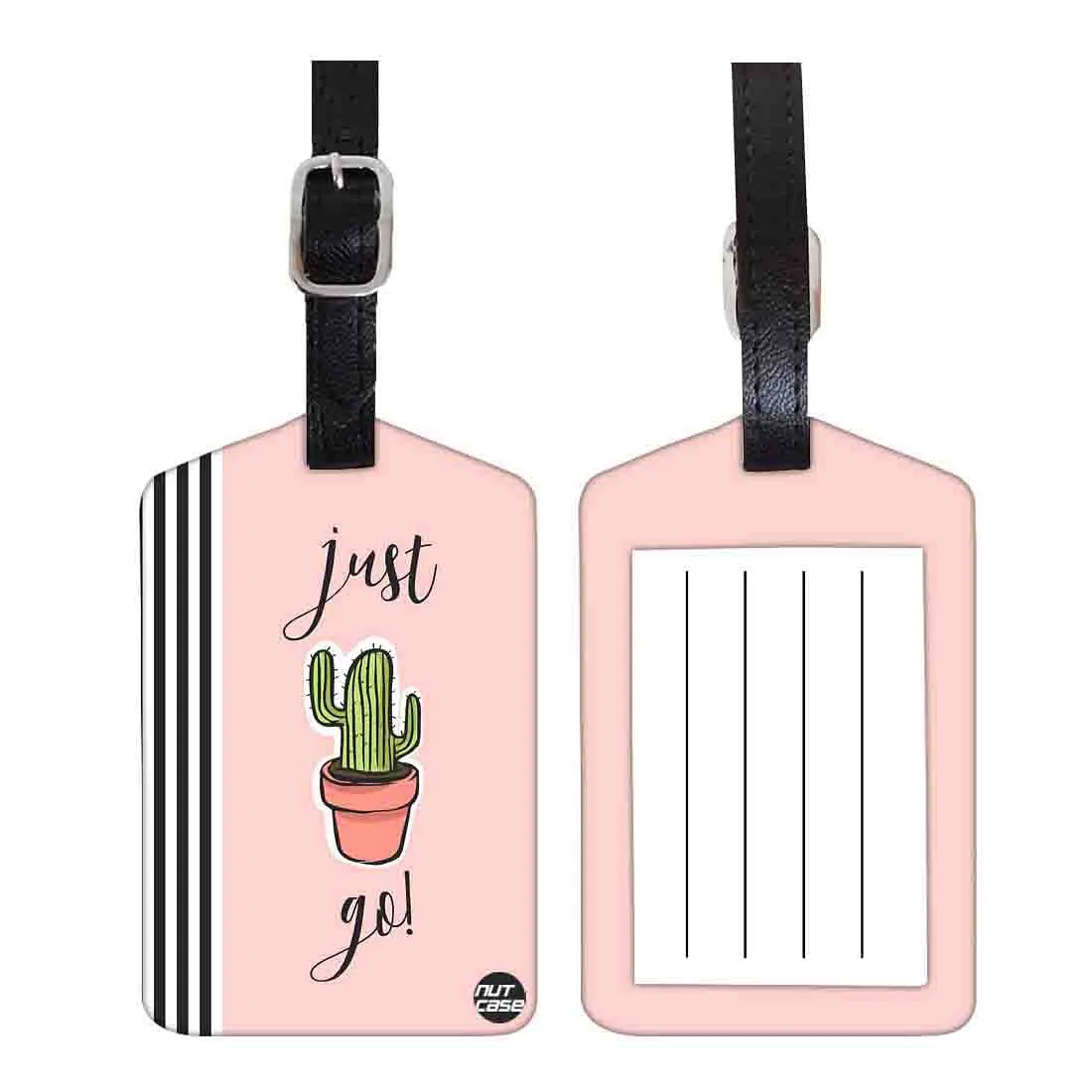 Luggage Tags Set Of 2 -  Baby Plant Pink