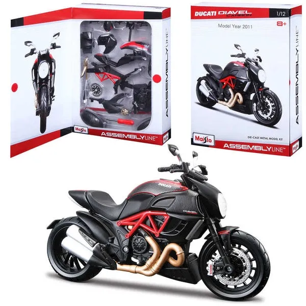 Maisto 1:12 Assembly Line Motorcycles Ducati Diavel Carbon Model Year 2011