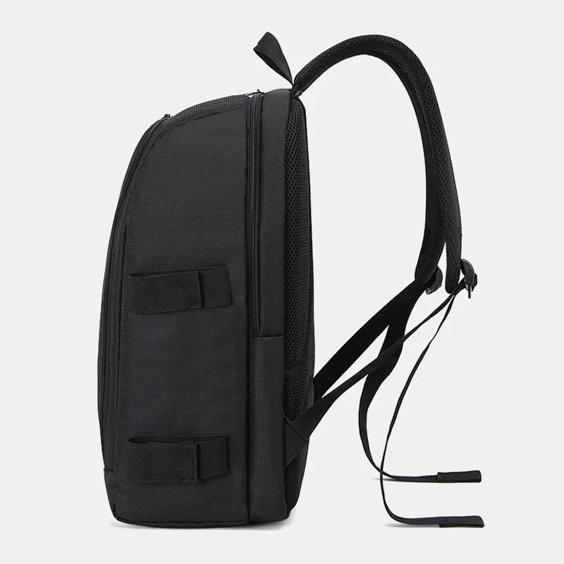 Men Nylon Waterproof Solid Color Large Capacity Camera Equipment Laptop Camera Bag Backpack