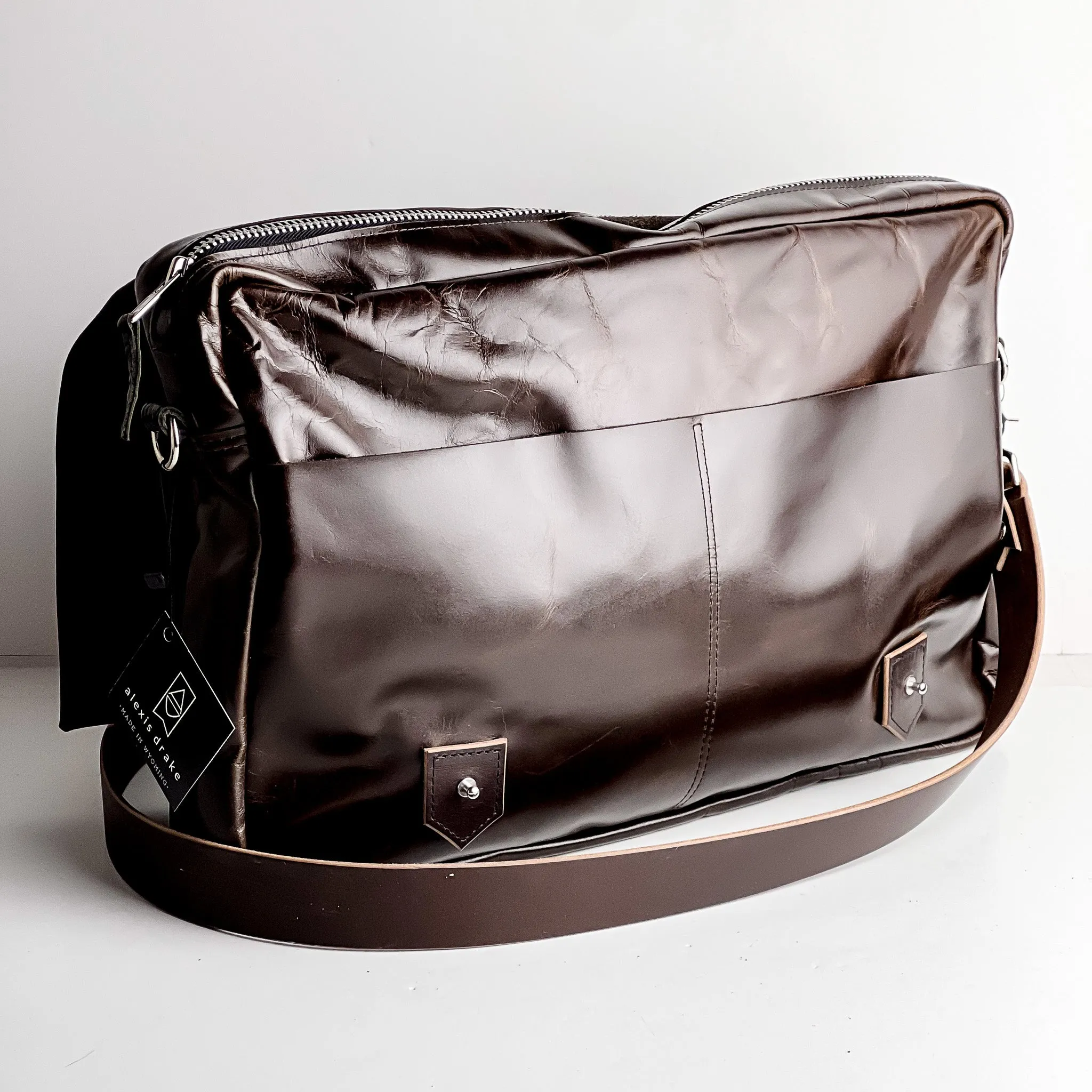 Men's Collection | Tyler Brief Messenger Bag | Brown   Black