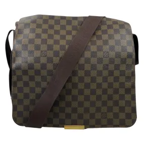 Men's Damier Ebene Bastille Messenger Bag Brown