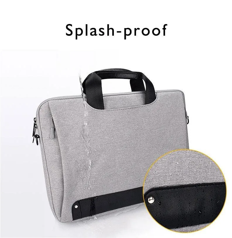 Men's Simple Briefcase Designed Ultra Light Laptop Bag- Ash